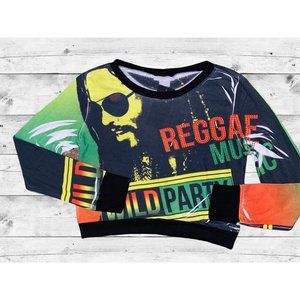 NWT Raggae Music Wild Party Womens Blush Graphic Retro Shirt - Medium